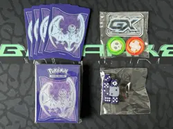Pokemon Sun & Moon ETB Lunala Card Sleeves 65ct Dividers Dice Condition Markers - Image 1