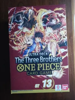 ONE PIECE CARD GAME: The Three Brothers Ultra Deck Box ST-13 - SEALED - Image 1