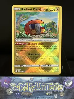 Pokemon Card Radiant Charjabug 051/159 Shiny Rare Holo Crown Zenith NM - Image 1