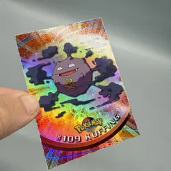 Topps Pokemon Koffing 109 Blue Label 2000 Rainbow Foil Holo LP Card - Image 2