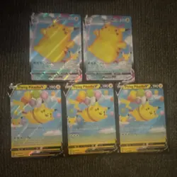 Pokemon TCG Celebrations Pikachu VMAX & Flying Pikachu V Holo Lot (5 Cards) - Image 1