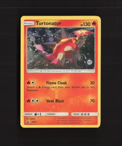 Turtonator SM27 Sun & Moon Black Star Promo SWIRL Holo Pokemon Card LP - Image 1