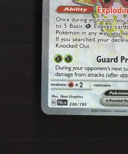 Forretress ex 230/193 Paldea Evolved Full Art Ultra Rare Holo Pokemon Card NM - Image 5