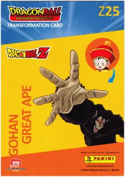 Dragon Ball Universall Collection card - Z25 - Gohan Great Ape - Image 2