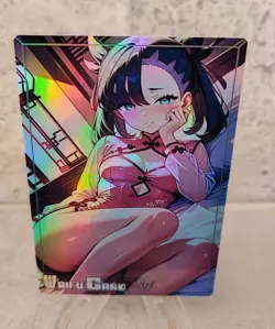Marnie Trading Card Waifu Goddess Story Anime Girl holo Karte Manga Full Art - Image 1