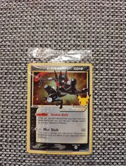 Pokemon TCG Greninja Gold Star SWSH144 25th Celebrations Promo Card Sealed - Image 1