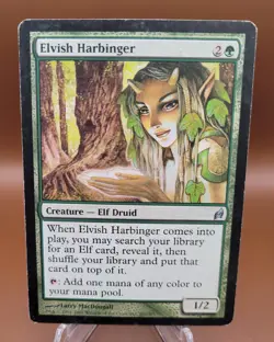Elvish Harbinger x1 MTG Lorwyn Magic Heavy Play HP English - Image 1