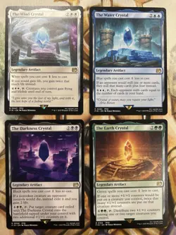 Water Wind Darkness Earth Crystal Lot of 4 (Regular) Final Fantasy English - NM - Image 1