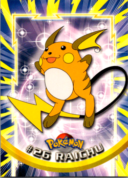 Raichu - 26 - Pokemon 1999 Topps TV - Blue Logo - LP - Image 1