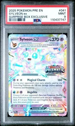 2025 POKEMON PRE EN-PRISMATIC EVOLUTIONS #041 SYLVEON ex SBE PSA 9 - Image 1