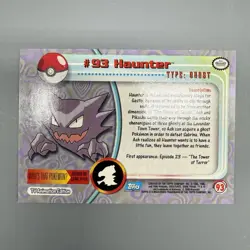 Topps Pokemon Haunter 93 2000 TV Animation Series 2 Foil Blue Logo LP - Image 2
