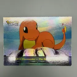 Topps Pokemon EP11 Charmander The Stray Pokemon Rainbow Holo Blue Logo LP - Image 1