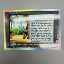 Topps Pokemon EP11 Charmander The Stray Pokemon Rainbow Holo Blue Logo LP - Image 3