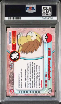 2000 TOPPS CHROME POKEMON T.V. SPECTRA #28 SANDSLASH PSA 10 - Image 2