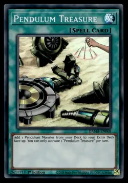 PENDULUM TREASURE DAMA-EN068 SUPER RARE DAWN OF MAJESTY YU-GI-OH - Image 1