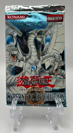 (701020) YUGIOH CYBERNETIC REVOLUTION 1st Edition Sealed BOOSTER PACK - Image 1