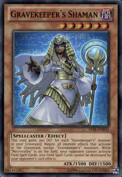 Gravekeeper's Shaman EU Unl Ed Super Rare LVAL-EN033 Yu-Gi-Oh! - Image 1