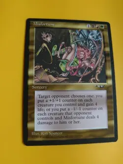 Misfortune. Sorcery MTG card. Old Vintage. Alliances. 1996 - Image 2