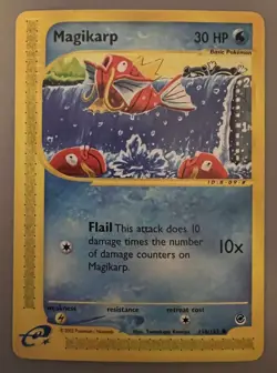 POKEMON EXPEDITION BASE SET E-READER MAGIKARP CARD 118/165 - Image 1