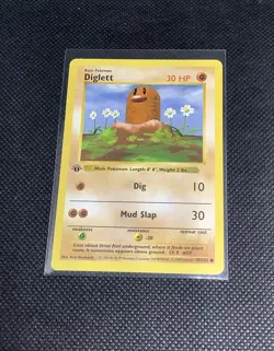 Original 1999 First 1st Edition SHADOWLESS Diglett Pokemon Card Base Set NM - Image 2