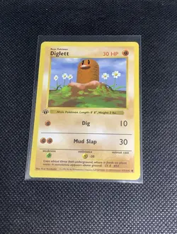 Original 1999 First 1st Edition SHADOWLESS Diglett Pokemon Card Base Set NM - Image 3
