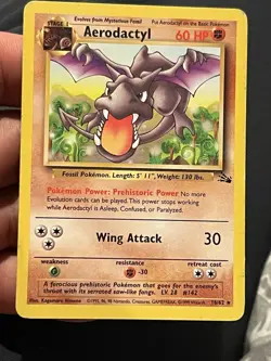 Pokemon Aerodactyl - 16/62 - Fossil Unlimited Rare Card WOTC TCG LP - Image 1