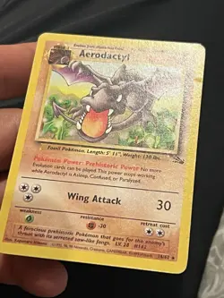 Pokemon Aerodactyl - 16/62 - Fossil Unlimited Rare Card WOTC TCG LP - Image 3