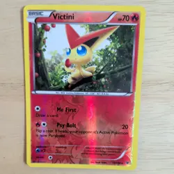 VICTINI 13/108 POKEMON CARD (XY ROARING SKIES SET) REVERSE HOLO - Image 1