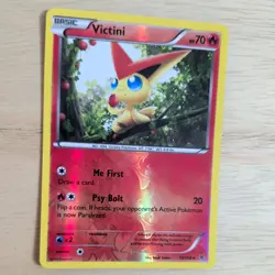VICTINI 13/108 POKEMON CARD (XY ROARING SKIES SET) REVERSE HOLO - Image 3