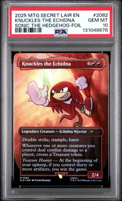 2025 MTG Secret Lair Sonic The Hedgehog Knuckles The Echidna Foil PSA 10 Gem - Image 1