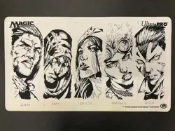 Magic the Gathering Gideon Jace Liliana Chandra Nissa Playmat - Image 1