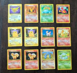 Lot Of 12 Pokemon Cards - Pikachu, Venusaur, Moltres, Zapdos, Charmeleon & More - Image 1