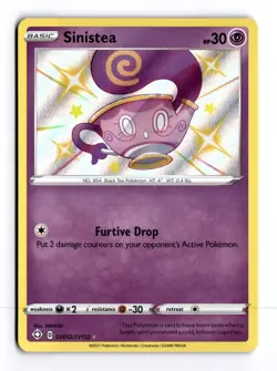 Sinistea SV052/SV122 Shining Fates Shiny Vault Holo Rare Pokemon LP+ - Image 1