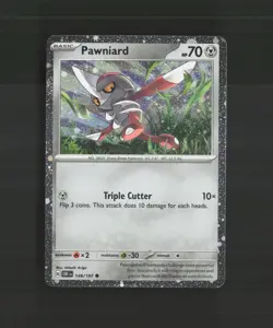 Pawniard 148/197 Obsidian Flames Cosmos Holo Rare SWIRL Pokemon Card LP - Image 1