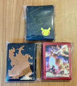 Pokemon TCG Card Sleeves Lot 3 Packs Pikachu Charizard 65ct Each New - Image 1