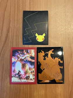 Pokemon TCG Card Sleeves Lot 3 Packs Pikachu Charizard 65ct Each New - Image 3