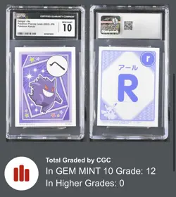 Pokemon Gengar Karuta He Playing Cards CGC 10 Top POP None Higher - Image 3