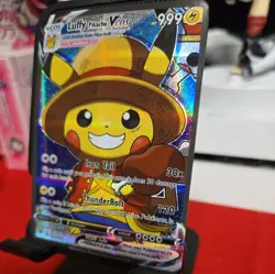 PIKACHU POKEMON LUFFY OP COSPLAY CARTE CARD NEW HOLO PRISM COLLECTION BRILLANTE - Image 3