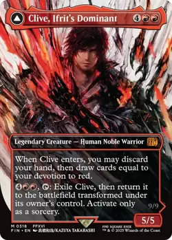 Clive, Ifrit's Dominant Ifrit, Warden of Inferno - Borderless Artist Card - Image 1
