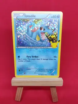 18/25 Totodile Confetti Holo McDonald's 2021 25th Anniversary Pokemon TCG Card - Image 1
