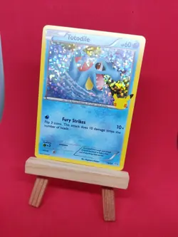 18/25 Totodile Confetti Holo McDonald's 2021 25th Anniversary Pokemon TCG Card - Image 2