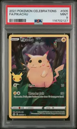 Pokemon Pikachu Holo Rare Card PSA 9 Celebrations 005/025 2021 Jungle #005 - Image 1