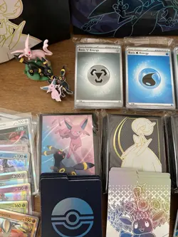 2025 Pokemon TCG Misc Lot- Card Sleeves, Prismatic Figurine, Tins, Dice, Energy - Image 2