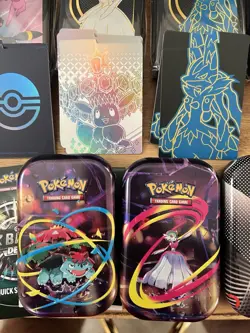 2025 Pokemon TCG Misc Lot- Card Sleeves, Prismatic Figurine, Tins, Dice, Energy - Image 5