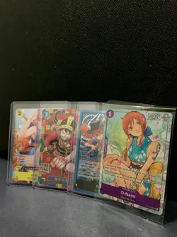 One Piece Trading Card PROMO (4 card Lot) LUFFY and NAMI, NM - Image 1