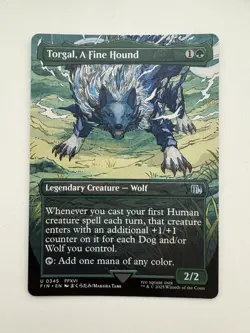 Torgal a Fine Hound Borderless Alternate MTG Magic Gathering Card NM Mint FIN - Image 1