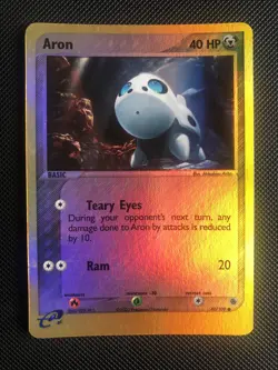 Aron 49/109 Non-Holo EX Ruby & Sapphire Pokemon Card - Light Play - Image 1