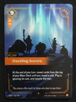 LEAGUE OF LEGENDS RIFTBOUND ORIGINS TCG EPIC DAZZLING AURORA FOIL CARD 160/298 - Image 1