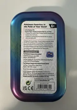 Pokemon Prismatic Evolutions Mini Tin Leafeon - Empty No Cards - coin & art - Image 3