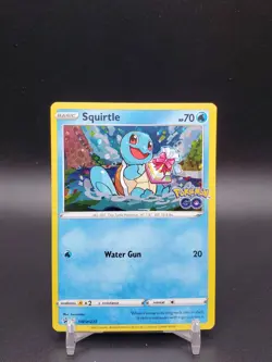 Squirtle SWSH233 Pokemon Go Black Star Promo Holo NM Pokemon Card - Image 1